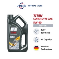 Titan Supersyn SAE 5W40 Fully Synthetic Engine Oil 4L Low Evaporation Loss Automotive Car Oil