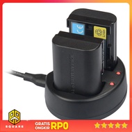 KingMa 2 Slot Battery Charger Canon 5D2 5D3 70D 60D 6D 7D 7D2 - LP-E6 Original 99 Square