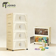 JOVNO L40-60cm Foldable Storage Box Wardrobe Drawer Cabinet Stackable Storage Cabinet With Wheels