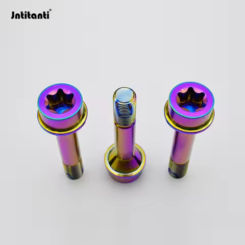 Jntitanti Gr5 titanium wheel Rim bolts M14x1.5x52mm for Ferrari 60 degree cone seat