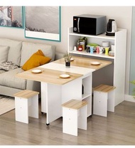 Dining table chairs. 摺疊餐枱餐椅組合 摺枱 餐桌