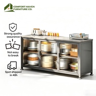 Comfort Haven Furniture Co. Kitchen Cabinet Slab Multifunctional Storage Dapur Microwave Oven Shelf