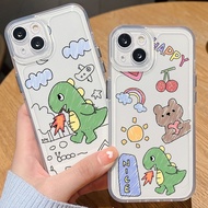 Glossy Clear Case with transparent dino cartoon motif ready for type hp TECNO SPARK 10 PRO SPARK 40 