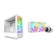 H5 Elite Compact ATX Mid-Tower PC Gaming Case – CC-H51EW-01 - Built-in RGB Lighting & Kraken 240 RGB