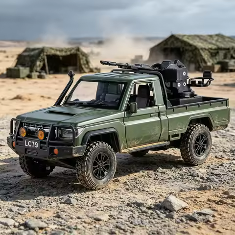 1:24 LC79 Alloy Car Model Diecast & Metal Vehicle Compatible Modified Pickup Truck Living Study Room