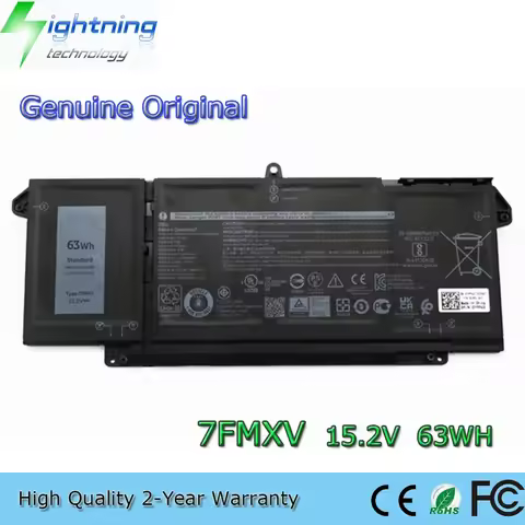 Brand New Genuine Original 7FMXV 15.2V 63Wh Laptop Battery for Dell Latitude 5320 7320 7420 7520 TN2