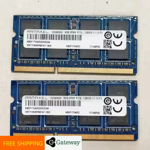 A+RAMAXEL RAMS DDR3 8GB 1600MHz Laptop Memory Ddr3 8GB 2RX8 PC3L-12800S-11 SODIMM Notebook Memoria 1