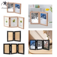 [lkpzhtw9] Hinged Photo Frame Decorative Folding Picture Frame 4x6 Photo Holder for Entrance Hallway
