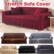 Universal Seersucker Stretch Sofa Cover 1/2/3/4 Seats Sarung Sofa L Shape Sofa Cover Slipcover Sofa Protector