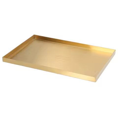Portable Metal Gold Storage Tray Stainless Steel Rectangle Plate Tray 12x8 Inch Storage Organizer Tr