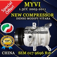PERODUA MYVI 1.3CC 2005-2011 YEAR OLD MODEL DENSO MODIFY VITARA CHINA NEW COMPRESSOR (CAR AIRCOND SY