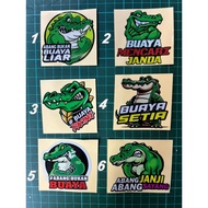 STICKER BUAYA DARAT (LACOSTE) ABANG BUKAN BUAYA, BUAYA SETIA, ABANG DELETE, BUAYA MENCARI JANDA