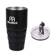 RicoRich Vacuum Insulated Tumbler with Lid, Stainless Steel, Double Layer, 900ml, Black (RRWB11-BK) Direct from japan