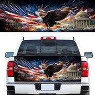 Turck Tailgate Wraps Decals - 66x23.6 in Tailgate Decals for Trucks, American Egale Flag Tailgate Gr
