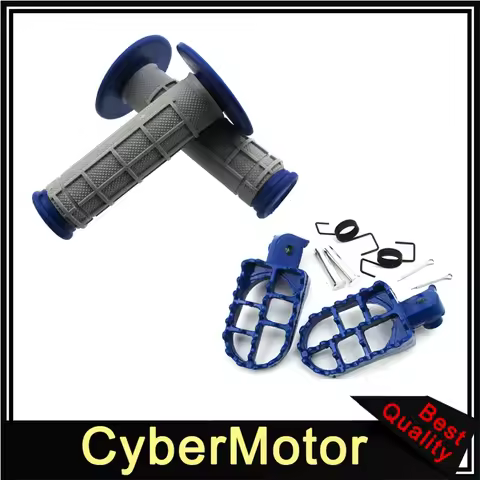 Throttle Handle Grips Footpegs For Yamaha PW50 PW80 TW200 TTR90 TTR90E Honda XR50R CRF50 CRF70 CRF80