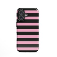 Phone case Applicable iPhone Pink Licorice Striped 2-in-1 Tough Phone Case Applies iPhone17/16/15plu