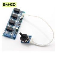 Relay 4-Way Audio Input Signal Selector Switching RCA Audio Input Selection Board of Rotary Switchin