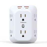USB Wall Charger Surge Protector 6 Outlet Extender with 4 USB Charging Ports (2 USB C Outlet) , Wall
