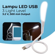3-light Level Flexible USB LED Light - T1A - White