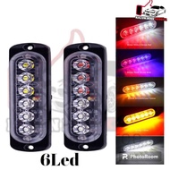 12-24V 6 LED Strobe light truck light Slim Amber Flash Light Bar Car Vehicle Emergency Warning Strobe Lamp ⚡READYSTOCK⚡