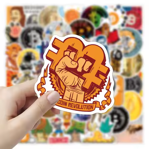 10/30/50PCS Bitcoin Encrypted Virtual Currency Sticker Cryptocurrency Blockchain BTC Cartoon Graffit