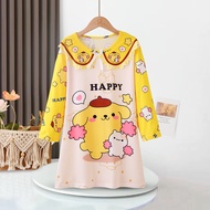 Flash Sale Baby Clothes Girl's Long Sleeve Doll Collar Pachacco Teen's Fun Nightclothes for 7 - 8 ye