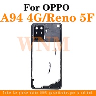New For OPPO A94 4G / Reno 5F CPH2203 LCD Front Frame Bezel Back Battery Cover + Middle Frame + Came