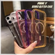 Phone 17 17 Pro 17 Air 17 Pro Max Magnetic Clear Color Glitter Silicone Back Cover Casing