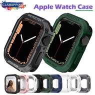 Rugged Cover for Apple Watch Case 44mm 40mm 45mm 41mm 8 se 6 5 3 iWatch Accessorie TPU Screen Protector Apple watch serie 7 case