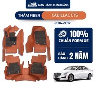 Fiber Leather Car Floor Mats for Cadillac CTS 2014-2017 5 seats ZKAPET