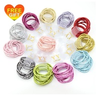 10pcs Glitter Elastic Hairties Hairbands for Girl 5003