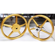 NVX155 AEROX155  522 Sprot Rim 17inch 1.6/1.6 SP522 MODEL (BLACK / GOLD) NVX 17INCH SPORT RIM