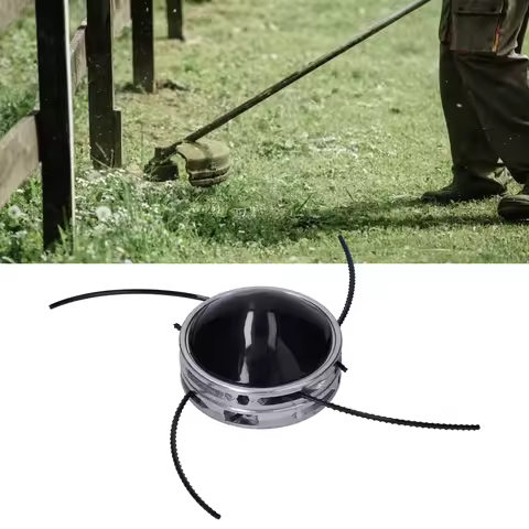 Grass Trimmer Head String Trimmer Head Aluminum 4 Wire Weed Trimmer Head for 40CC Straight Shaft Tri