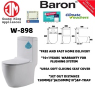 [FREE INSTALLATION][CLIMATE VOUCHER}BARON W898 TOILET BOWL WITH TORNADO FLUSHING SYSTEM