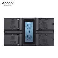 Andoer LP-E6 LP-E6N NP-F970 4-Channel Digital Camera Battery Charger w/ LCD Display for Canon 5DIII 