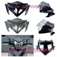 SYM185 VF3i V1 V2 VISOR COWLING COLOUR CLEAR & BLACK VF3 SYM 185 HANDLE COVER HEAD LAMP LAMPU BESAR 