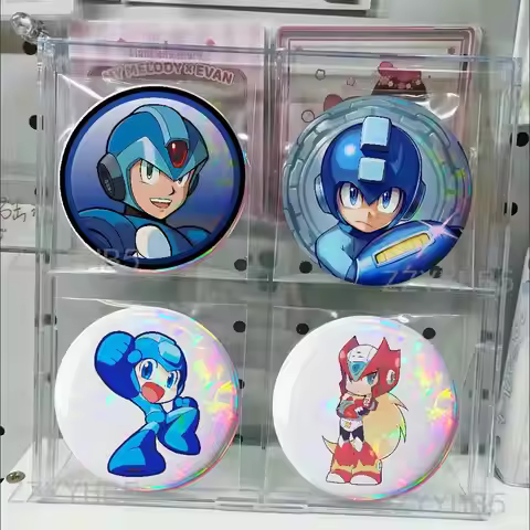 M-Megaman X Game Tinplate Pins Round Handmade Brooches for Backpack Accessories Collection Badge 58m