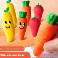 2026 Carrot/strawberry/mango Eraser Leave No Trace Student Stationery Eraser Children's E2c6