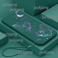 Casing Samsung J7PRO Cute Animal Series Purple Butterfly Tpu Soft Case PHONE CASE