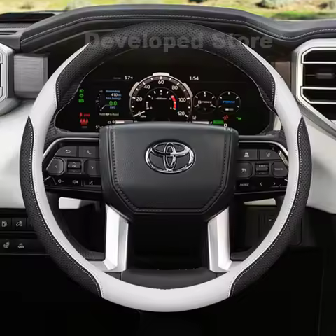 Car Steering Wheel Cover For Toyota Tundra 4Runner TRD Pro Sport 2026-2004 Round Auto Steering Wheel