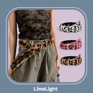 LimeLight Plush Belt Leopard Print Girls Y2K Boys BEL-008 Belt Men Belt Y2K Belt