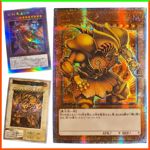 Anime Yu-Gi-Oh DIY ACG Black Magician Exodia Desktop Battle Game Foil Reflective Collectible Cards T