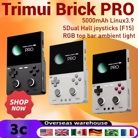 TRIMUI BRICK PRO Handheld Game Console 3.95'' IPS Screen 5000mAh RGB Top Light A133P Linux 4.9 Syste