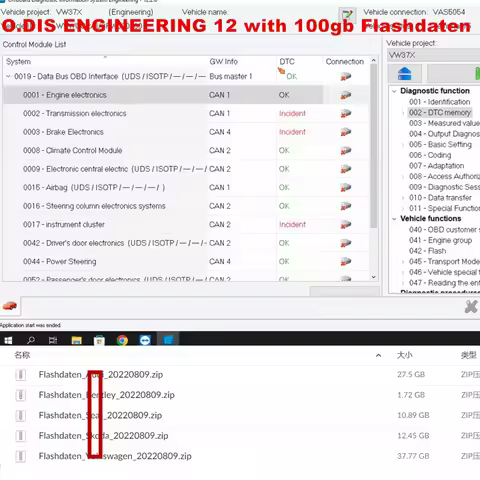2023 O_DIS Engineering Flashdaten ECU Firmware Flash Data Files ODIS-E V12.2.0 Software Upgrade ECU 