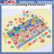The ShopKl 9 IN 1 ABC Big Puzzle Board Montessori Toys Educational Toys for Kids Early Learning Todd