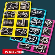 8-piece set of puzzle rings ABC 8-piece set of nine interlocking metal brain teasers ZL2Q