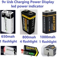 powerbank 9V Rechargeable Battery 1604G F22 800mAh Li-ion LithiumUSB Charger  charge charging Portab