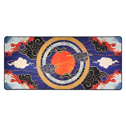Phangkey AMATERASU Mechanical keyboard Mousepad Deskmat 900 400 4mm Stitched Edges /Rubber High qual
