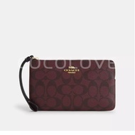 COACH Classic Old Flower Big C Wine Red Big Clutch Bag 6648// Coco Fashion Official Flagship Store