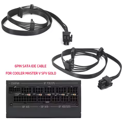 6PIN PCIE TO 3*SATA Molex IDE Cable For Cooler Master V SFX GOLD 850W Modular Power Supply Cable SSD